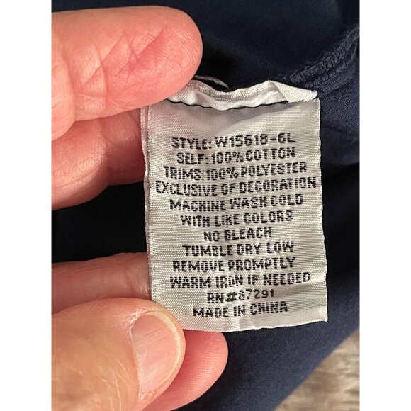 Johnny Was Navy Embroidered Blouse - Picture 5 of 16